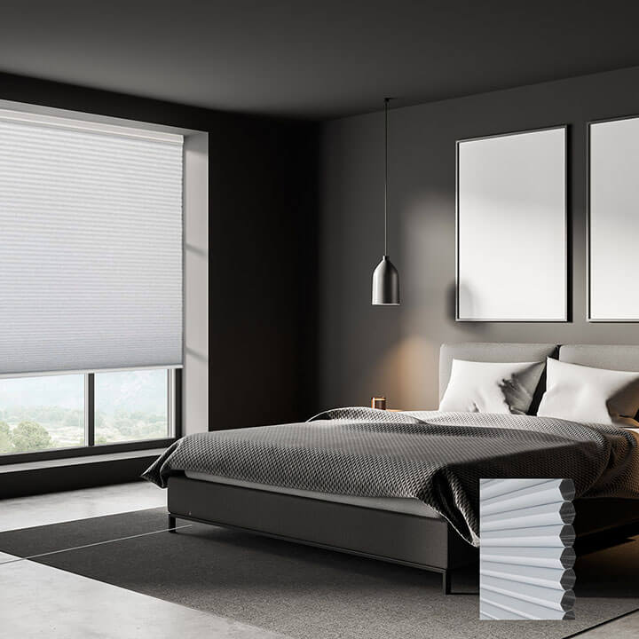 Brescia 標準型單循環遮光蜂巢簾米白 (Off White)