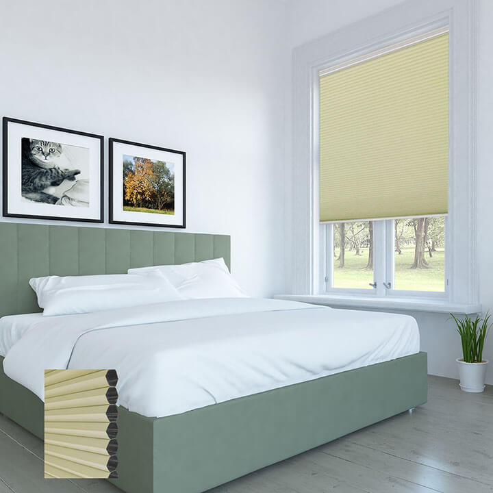 Brescia 標準型單循環遮光蜂巢簾春綠 (Spring Green)