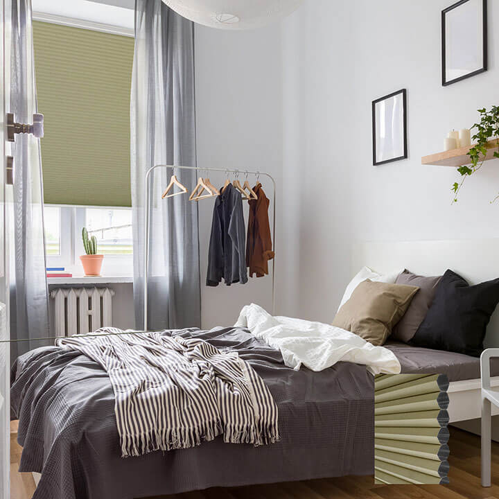 Brescia 標準型單循環遮光蜂巢簾草綠 (Avocado)