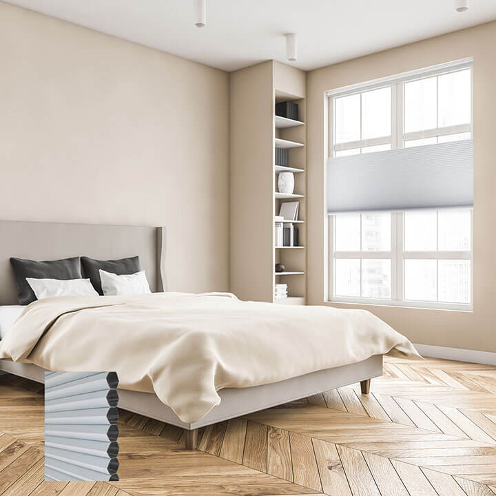 Brescia 手提上下開合遮光蜂巢簾米白 (Off White)