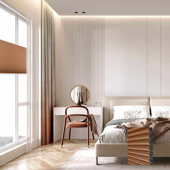 Brescia 手提上下開合遮光蜂巢簾紅陶 (Terra Cotta)