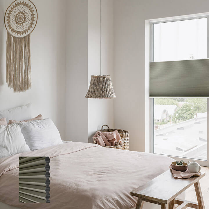 Brescia 手提上下開合遮光蜂巢簾灰褐 (Antique Pewter)