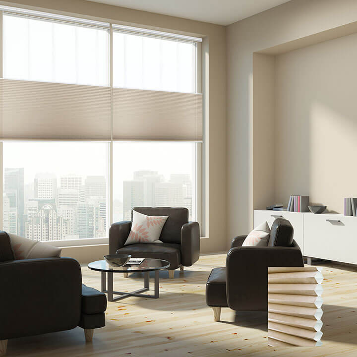 Brescia 手提上下開合半透光蜂巢簾繭綢 (Pongee)