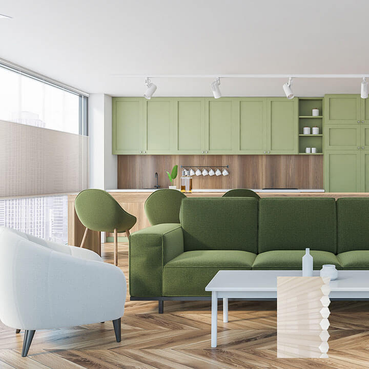 Lucca 電動雙循環上下開合紗蜂巢簾雪花石膏 (Alabaster)