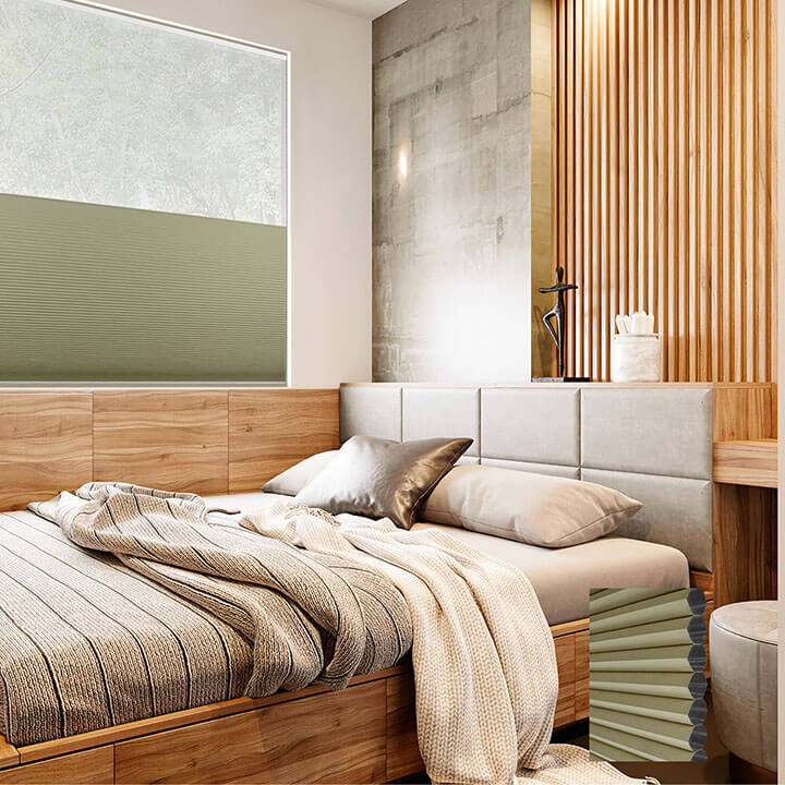 Brescia 手提日夜型遮光蜂巢簾草綠 (Avocado)