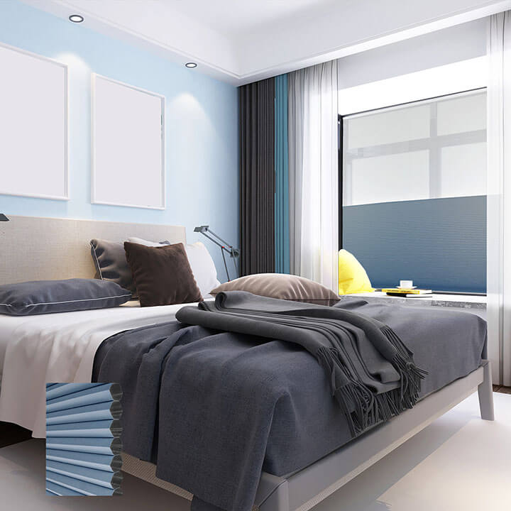 Brescia 手提日夜型遮光蜂巢簾天藍 (Federal Blue)