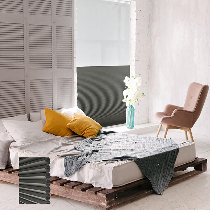 Brescia 手提日夜型遮光蜂巢簾無菸煤 (Anthracite)