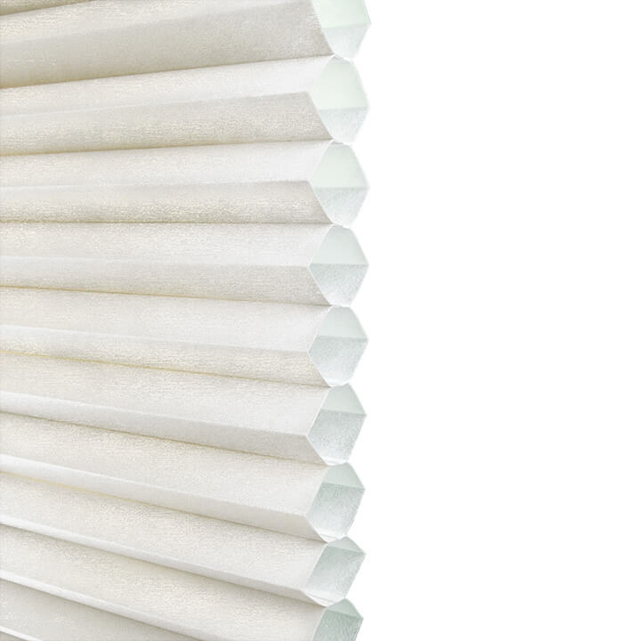 Brescia 電動標準型半透光蜂巢簾淺粉 (White Dove)
