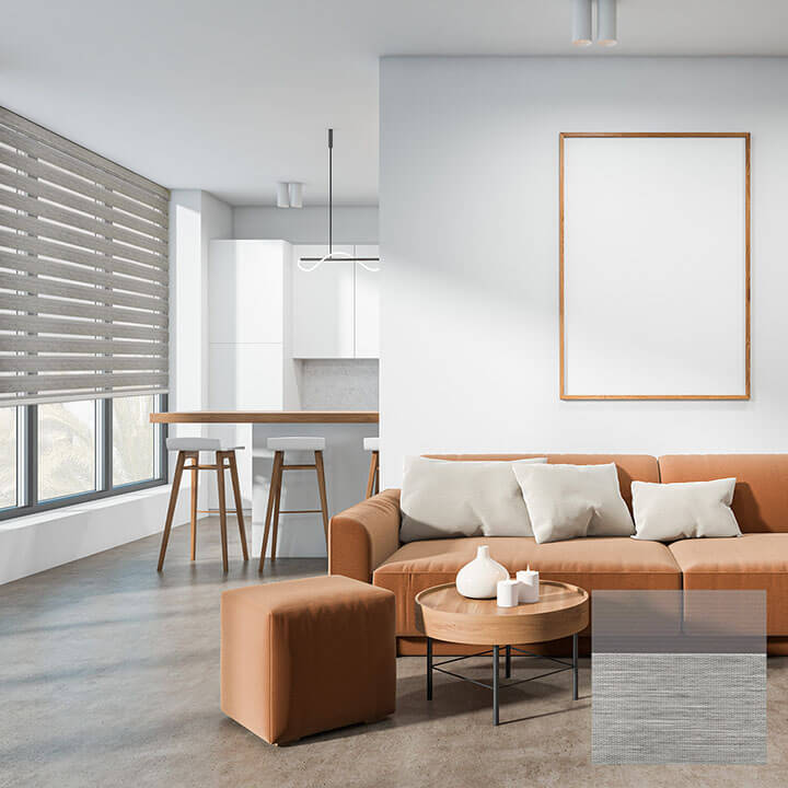 Taranto 手動遮光斑馬簾灰色 (Grey)