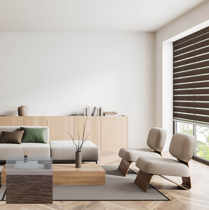 Taranto 電動遮光斑馬簾木頭色 (Teak)