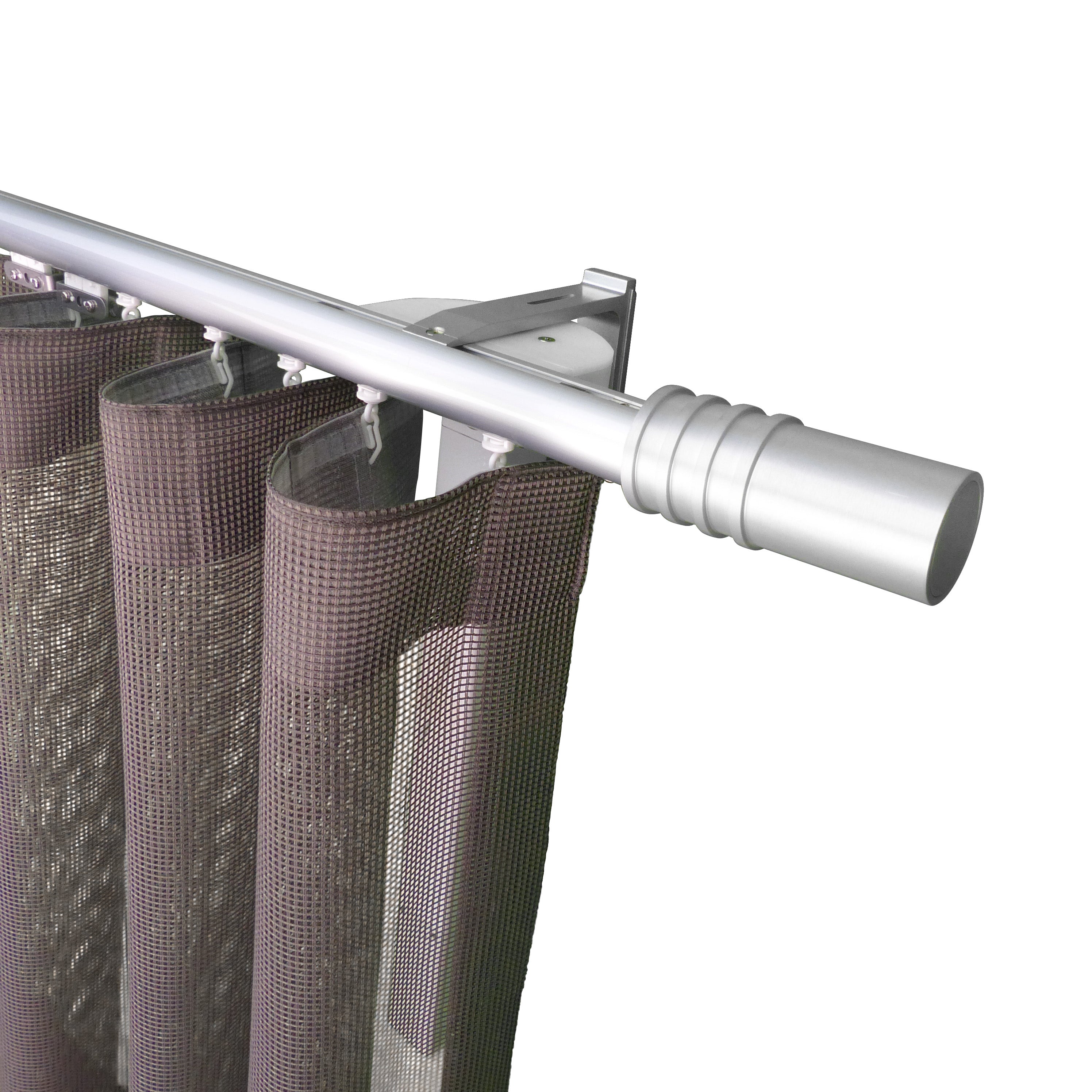 Now MT35 現代系列電動窗簾軌道窗紗組 單層 鋁本色