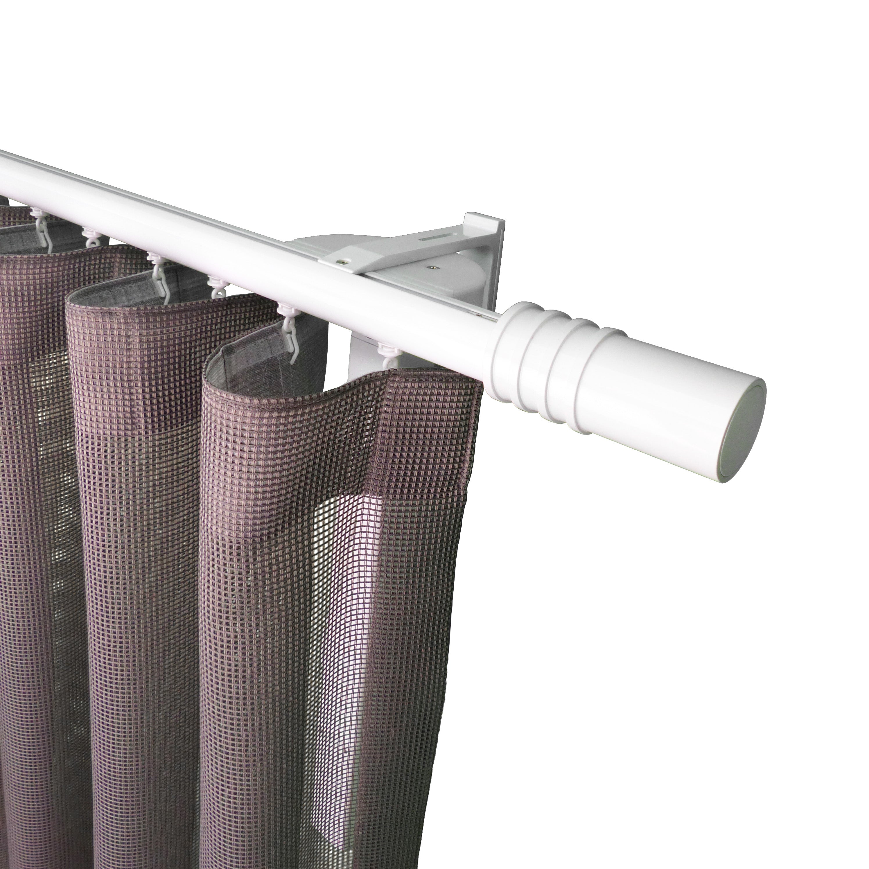 Now MT35 現代系列電動窗簾軌道窗紗組 單層 白色