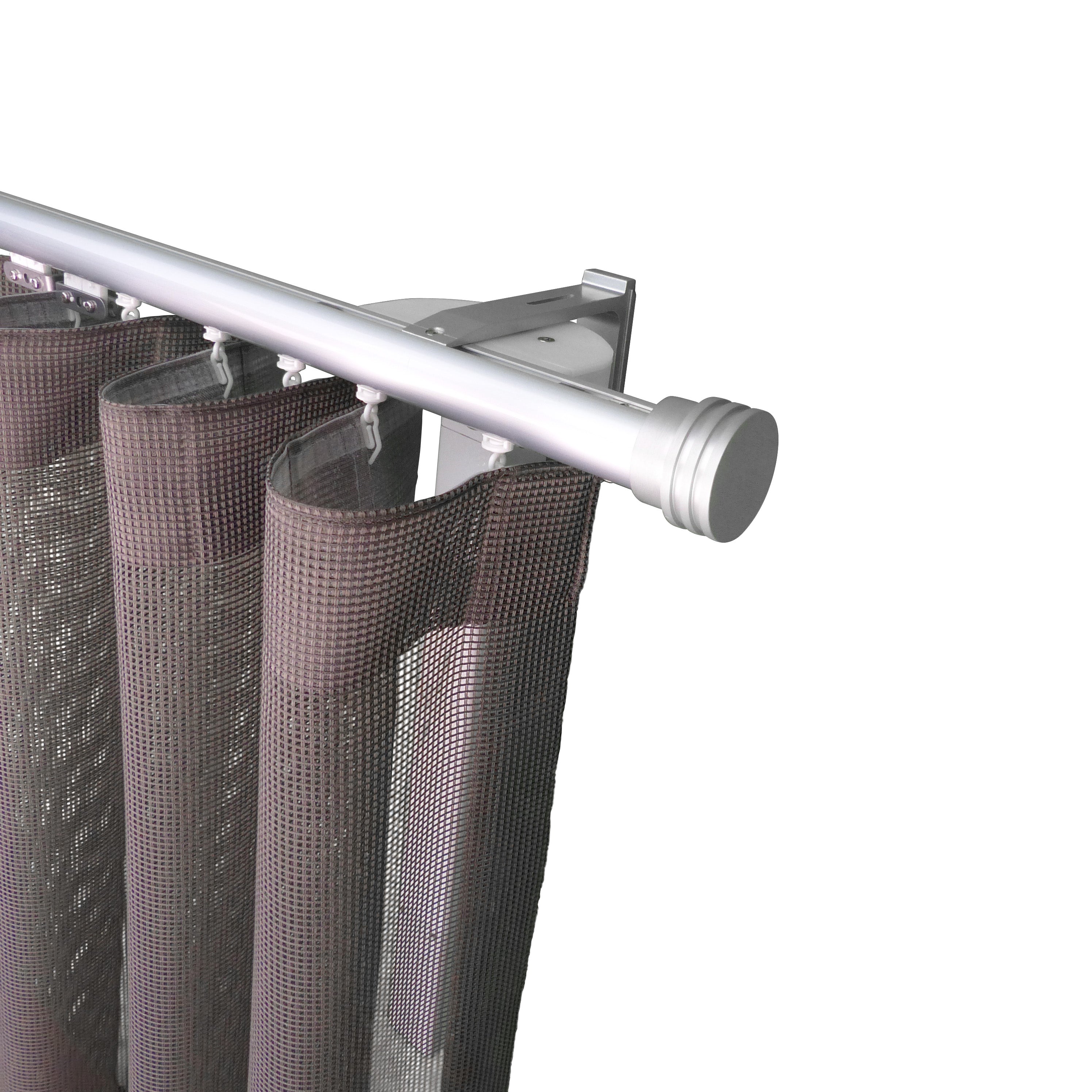 Now MT35 現代系列電動窗簾軌道窗紗組 單層 鋁本色