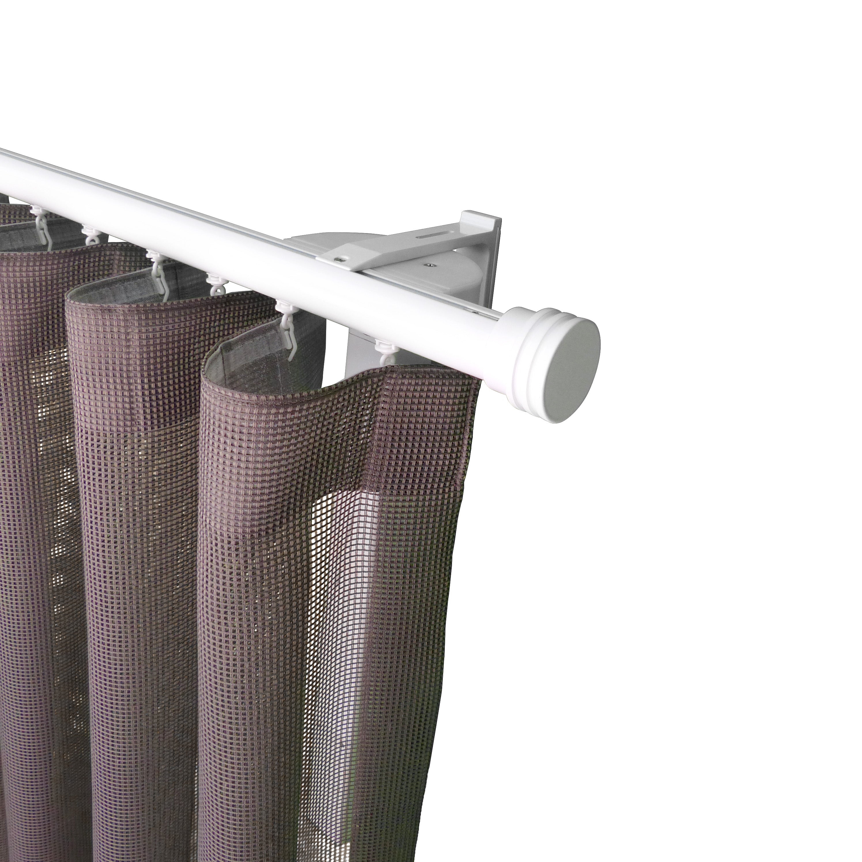 Now MT35 現代系列電動窗簾軌道窗紗組 單層 白色