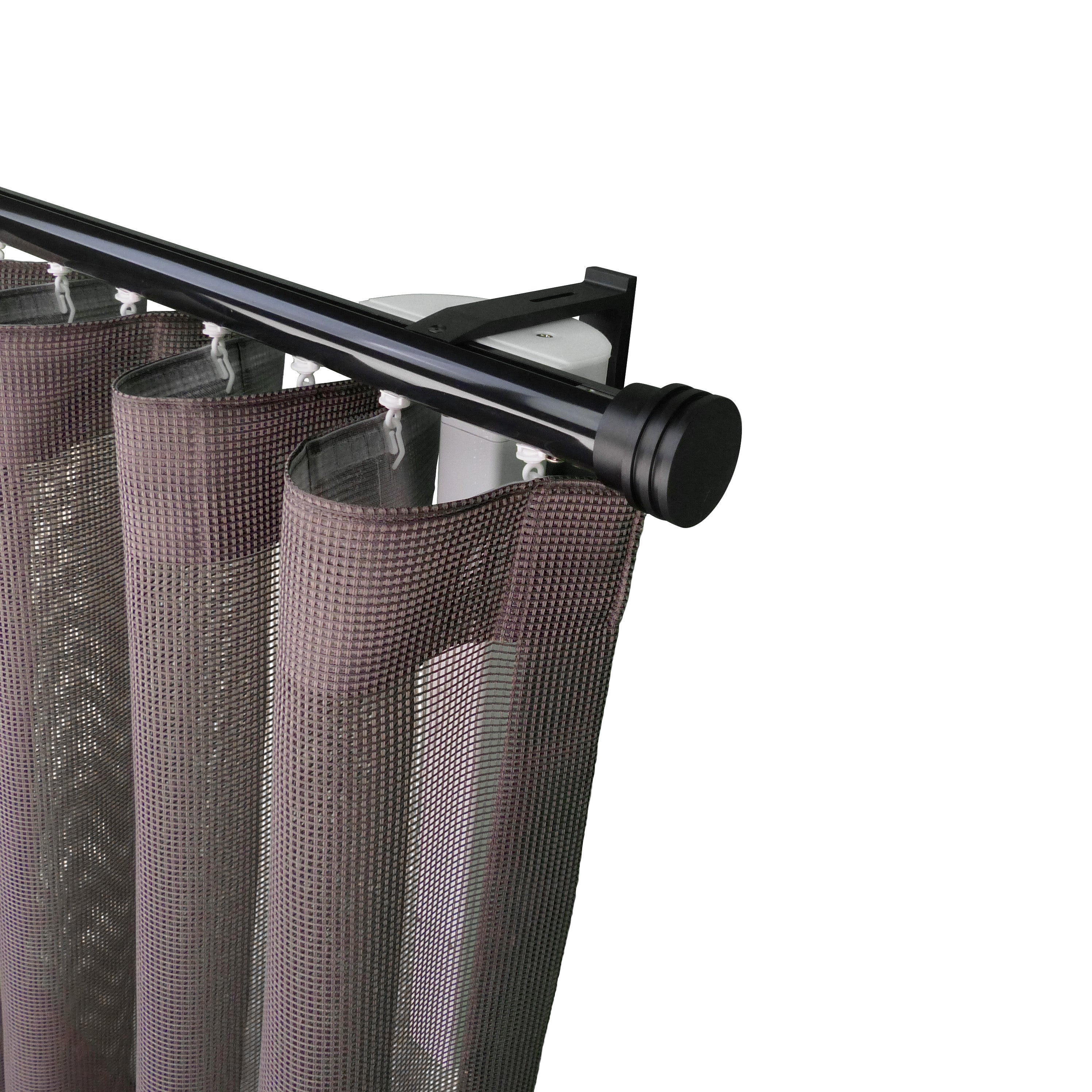 Now MT35 現代系列電動窗簾軌道窗紗組 單層 黑色