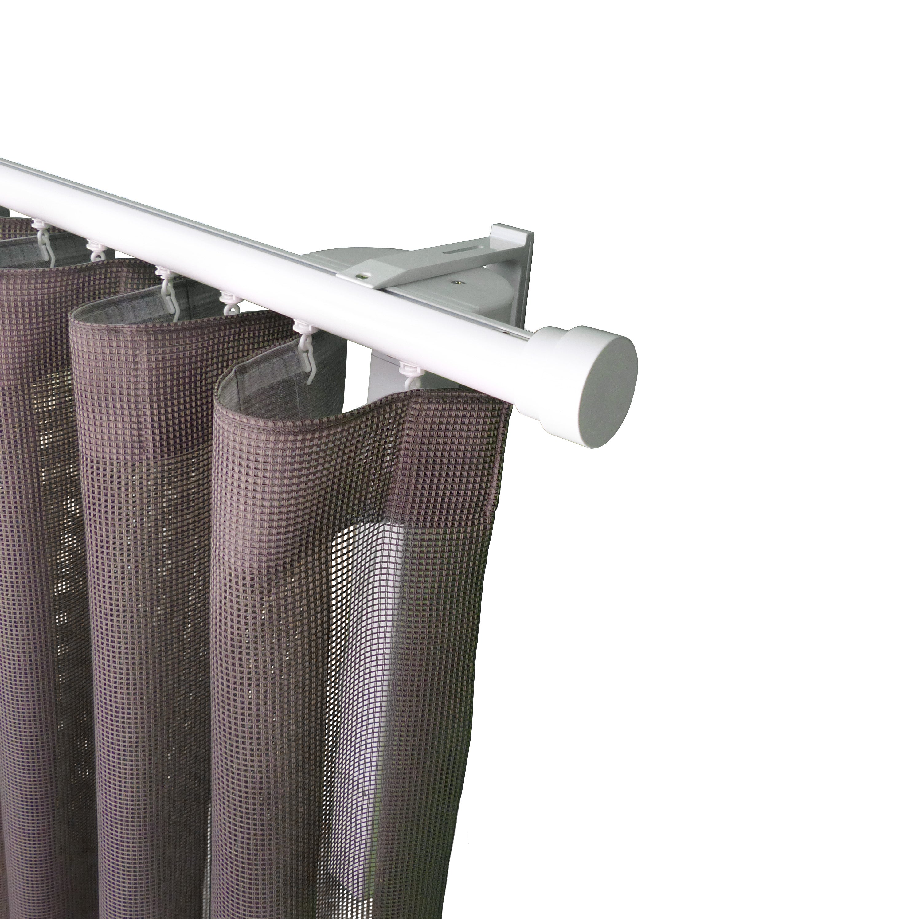 Now MT35 現代系列電動窗簾軌道窗紗組 單層 白色