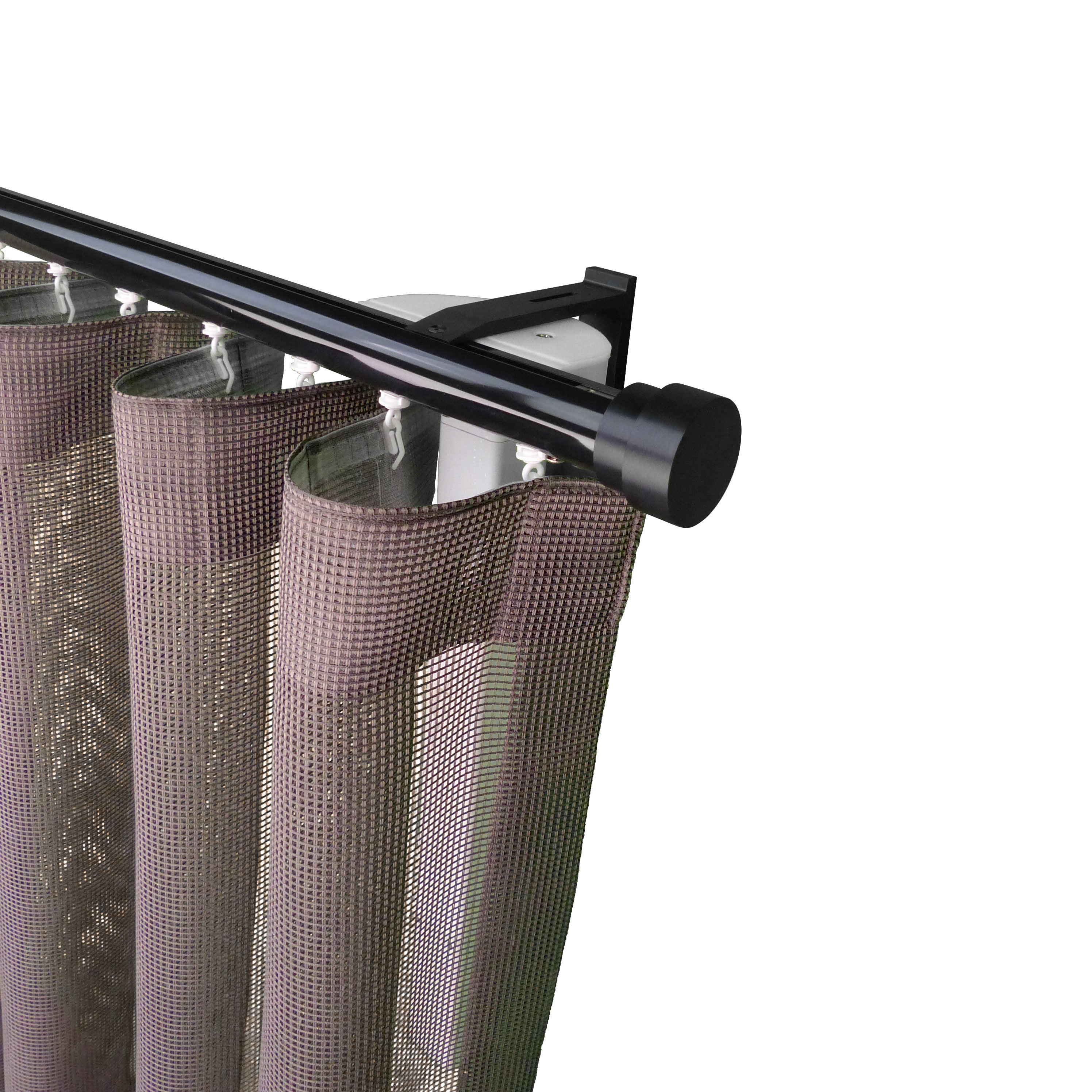 Now MT35 現代系列電動窗簾軌道窗紗組 單層 黑色