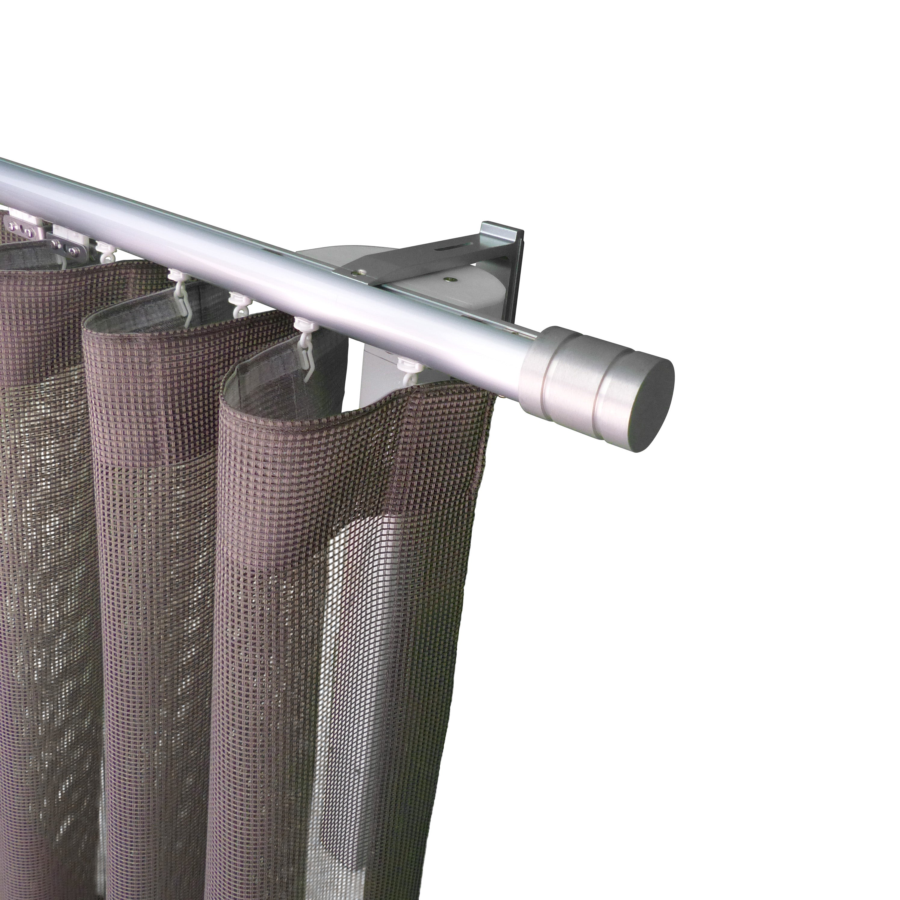 Now MT35 現代系列電動窗簾軌道窗紗組 單層 鋁本色