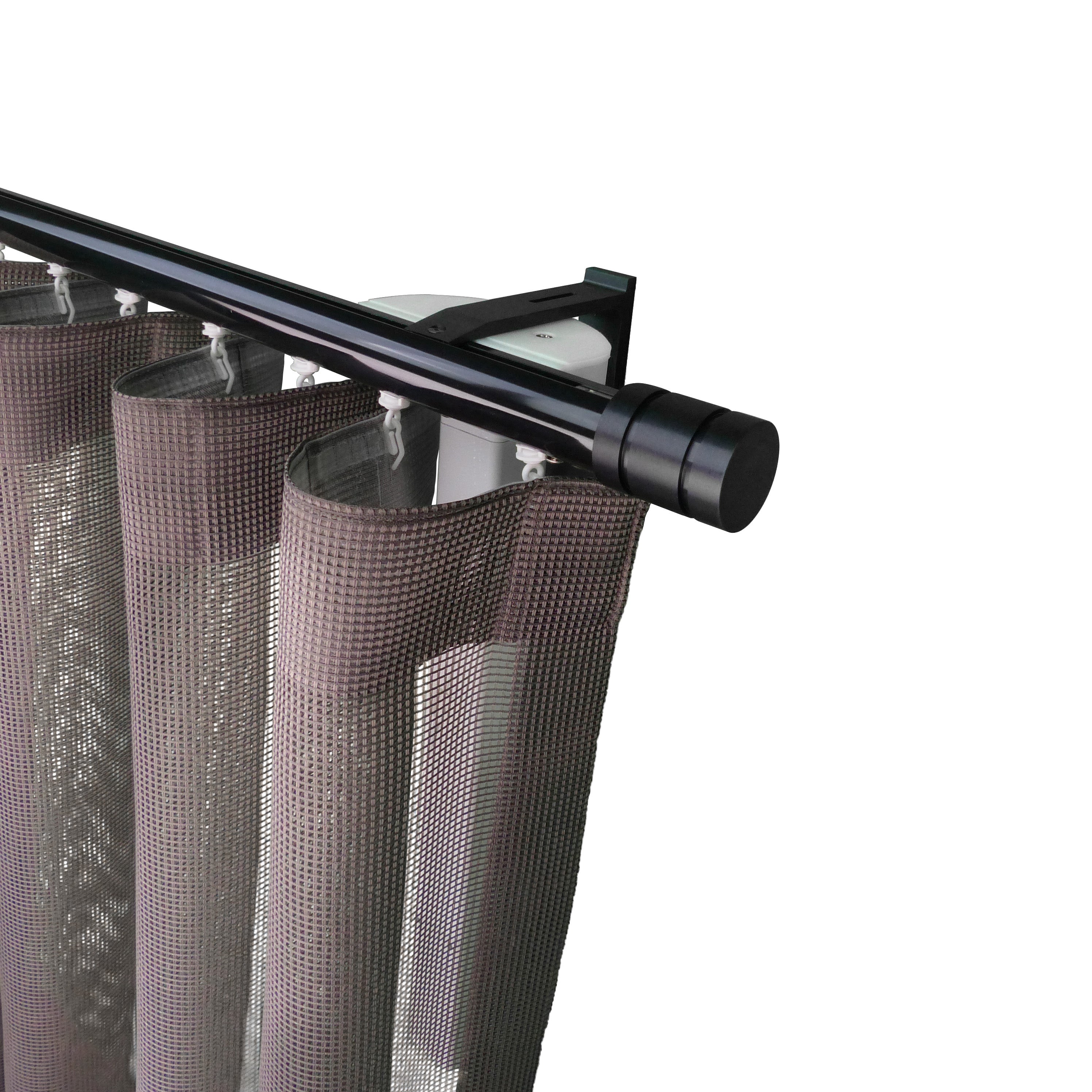 Now MT35 現代系列電動窗簾軌道窗紗組 單層 黑色