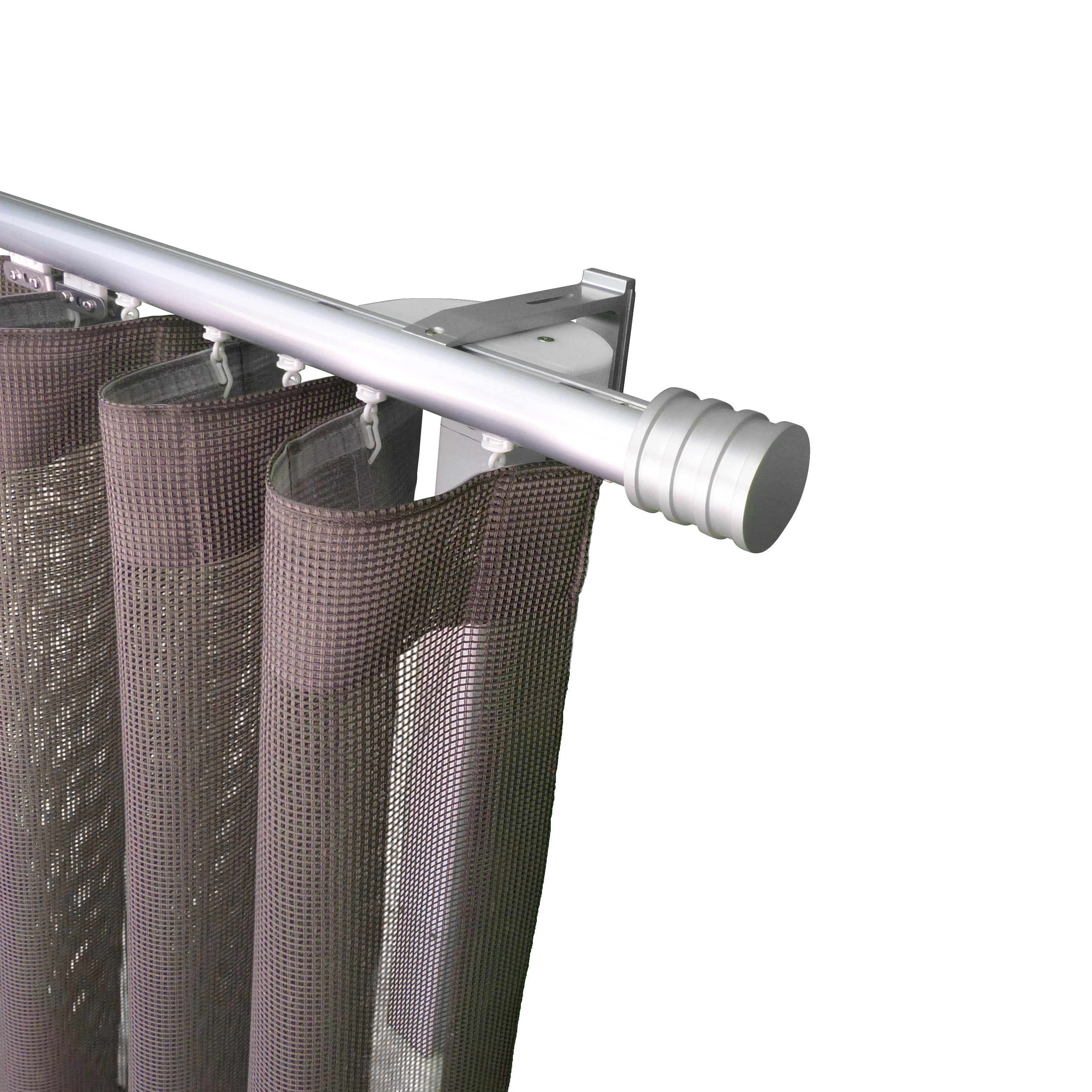 Now MT35 現代系列電動窗簾軌道窗紗組 單層 鋁本色