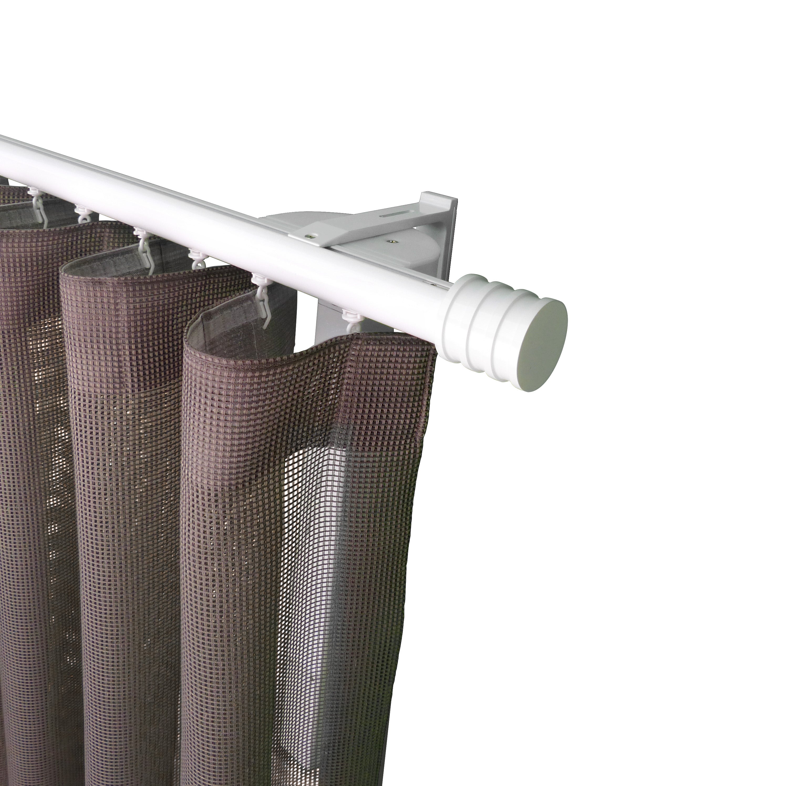 Now MT35 現代系列電動窗簾軌道窗紗組 單層 白色