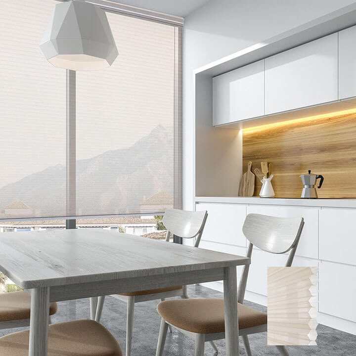 Lucca 標準型單循環紗蜂巢簾雪花石膏 (Alabaster)