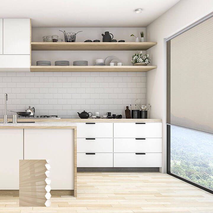 Lucca 標準型單循環紗蜂巢簾米色 (Fawn)