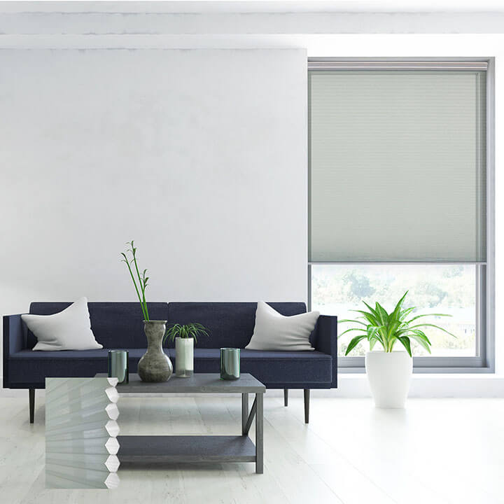 Lucca 電動標準型紗蜂巢簾水綠 (Water Green)