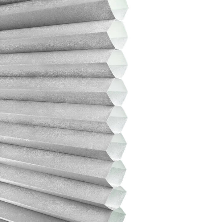 Brescia 手提上下開合半透光蜂巢簾亮灰 (Gray Sheen)