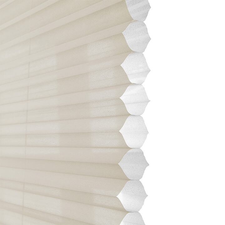 Lucca 電動標準型紗蜂巢簾冬白 (Winter White)
