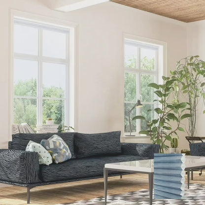 Brescia 雙循環上下開合半透光蜂巢簾天藍 (Federal Blue)